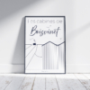 Affiche les cabines de Boisvinet A4 - Bleu des Mers - Julie Aoutin studio graphique