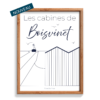 Affiche les cabines de Boisvinet A4 - Bleu des Mers - Julie Aoutin studio graphique