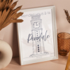 Affiche Rendez-vous à la pendule A4 - Bleu des Mers - Julie Aoutin studio graphique