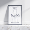 Affiche Rendez-vous à la pendule A4 - Bleu des Mers - Julie Aoutin studio graphique