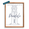 Affiche Rendez-vous à la pendule A4 - Bleu des Mers - Julie Aoutin studio graphique