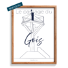 Affiche le passage du Gois A4 - Bleu des Mers - Julie Aoutin studio graphique
