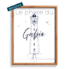 Affiche le phare du Gabio A4 - Bleu des Mers - Julie Aoutin studio graphique