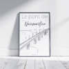 Affiche le pont de Noirmoutier A4 - Bleu des Mers - Julie Aoutin studio graphique