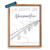 Affiche le pont de Noirmoutier A4 - Bleu des Mers - Julie Aoutin studio graphique